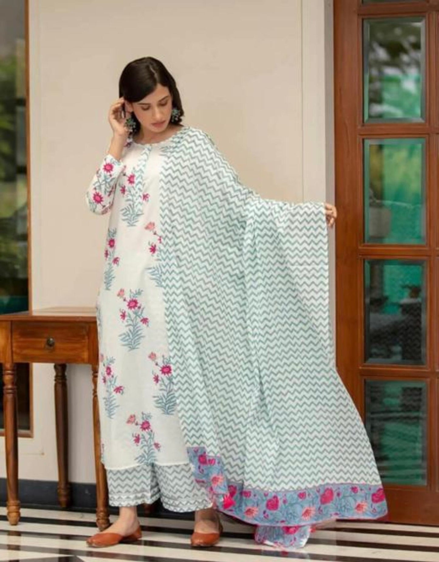 Block Printed Sara Ali Khan Kurta Set