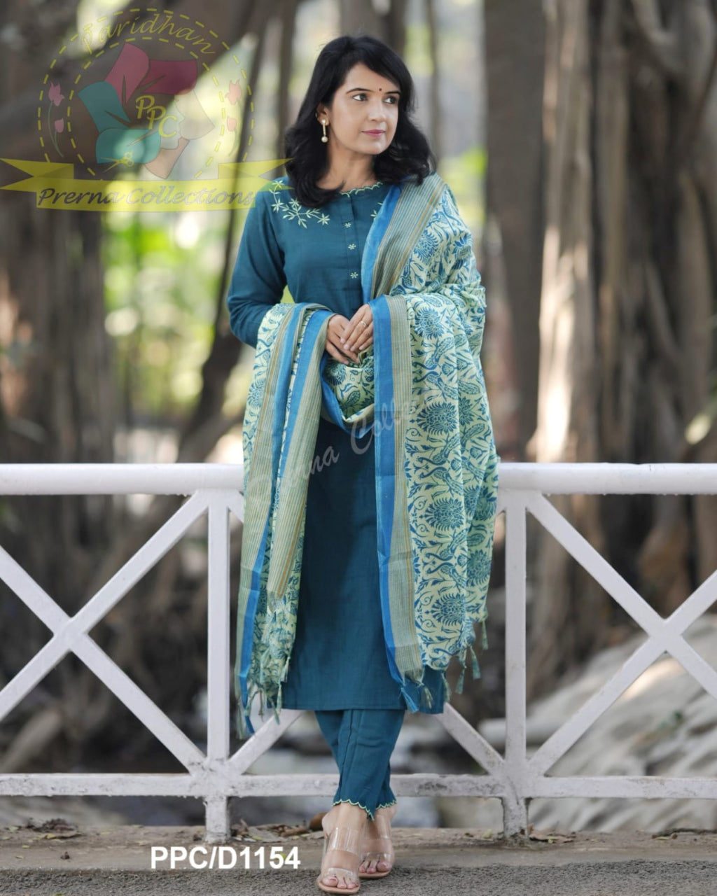 Green Handloom Cotton Kurta set
