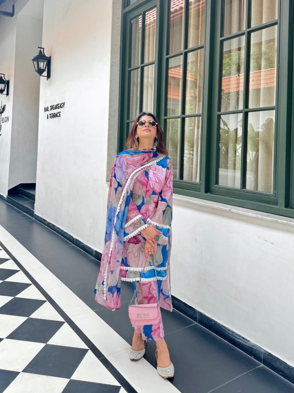 Mulmul Cotton Kurta Set with Georgette Dupatta
