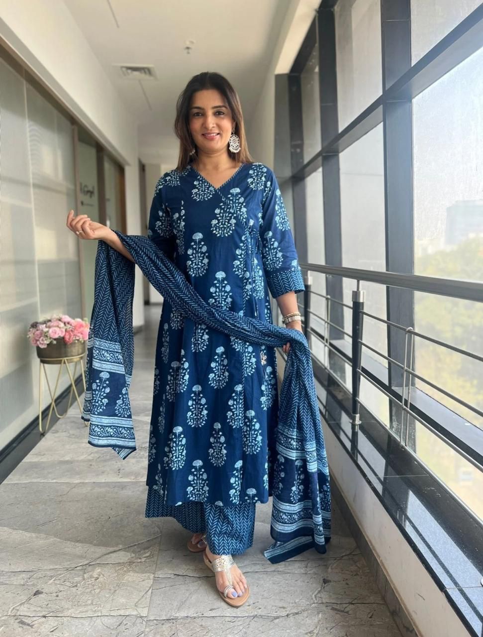 Block Printed Kurta Set with Dupatta