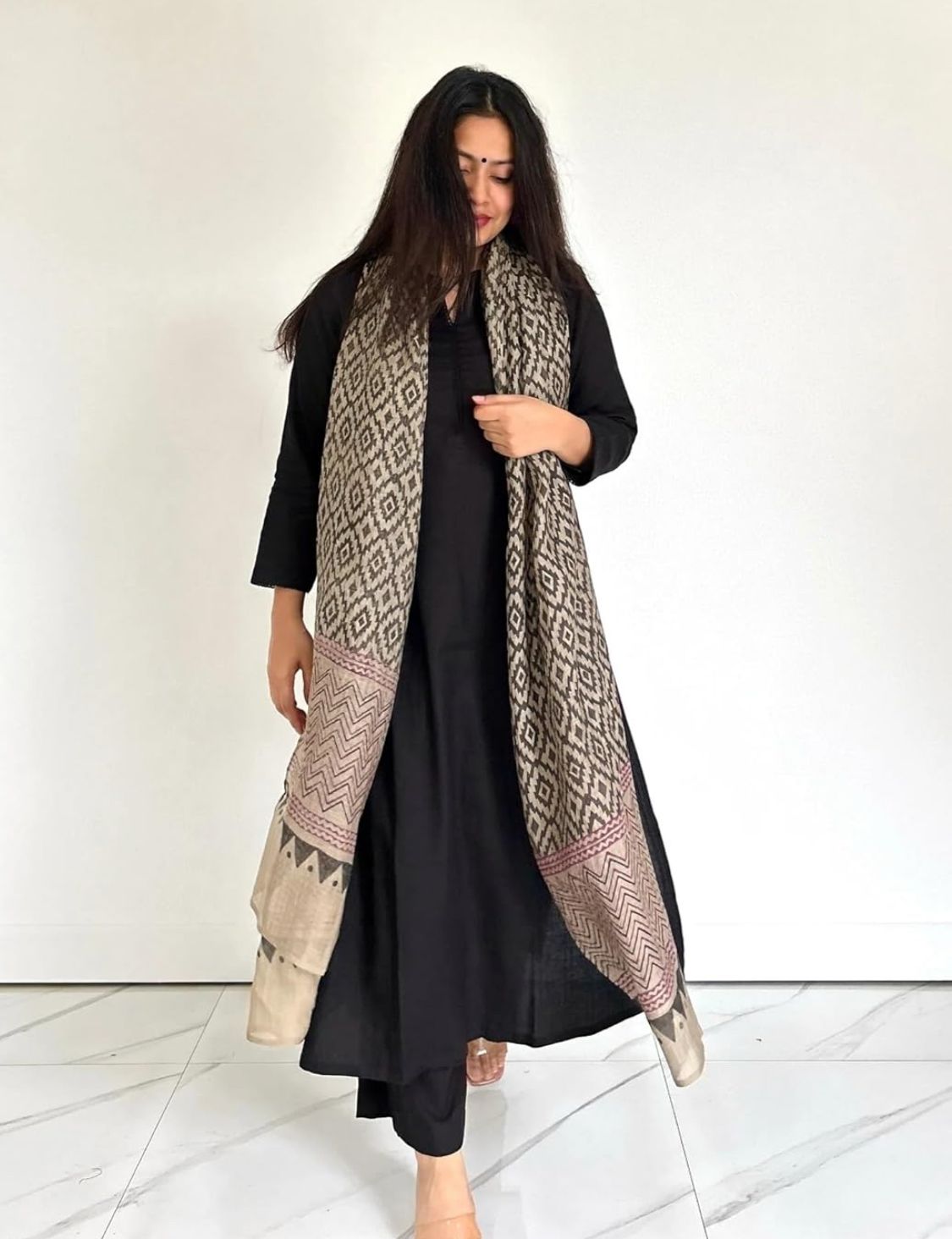 Cotton Slub Kurta Set with Dupatta