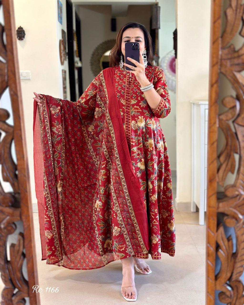 A Line Jacket Style Pure Cotton Kurta Set