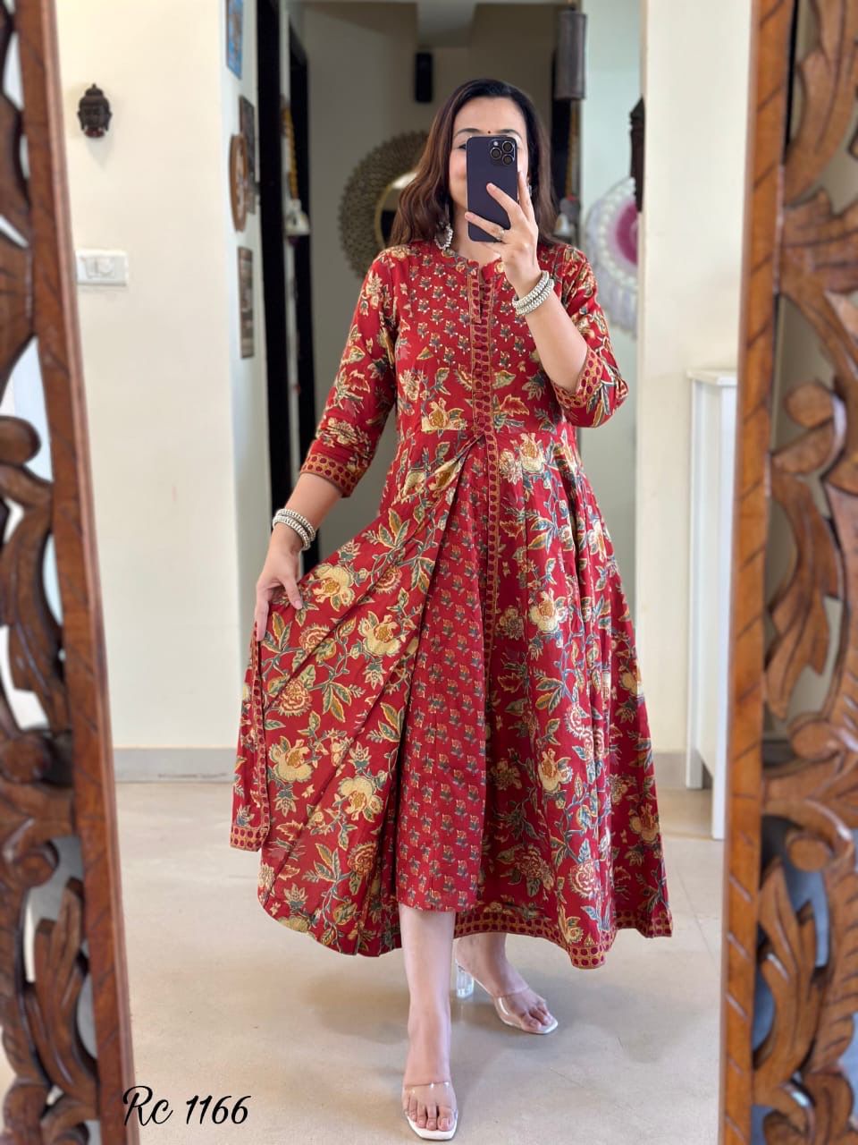 A Line Jacket Style Pure Cotton Kurta Set