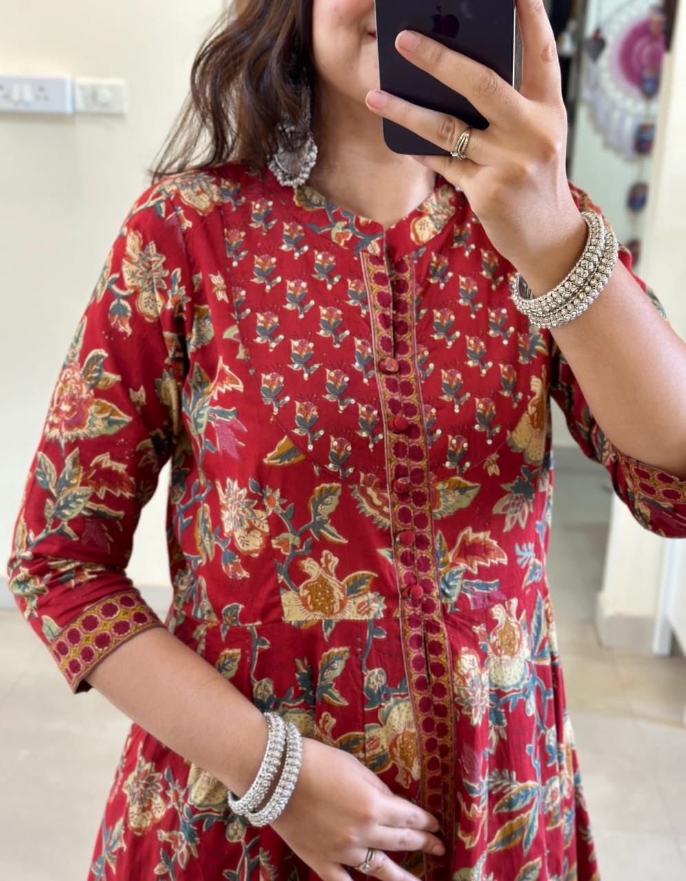 A Line Jacket Style Pure Cotton Kurta Set