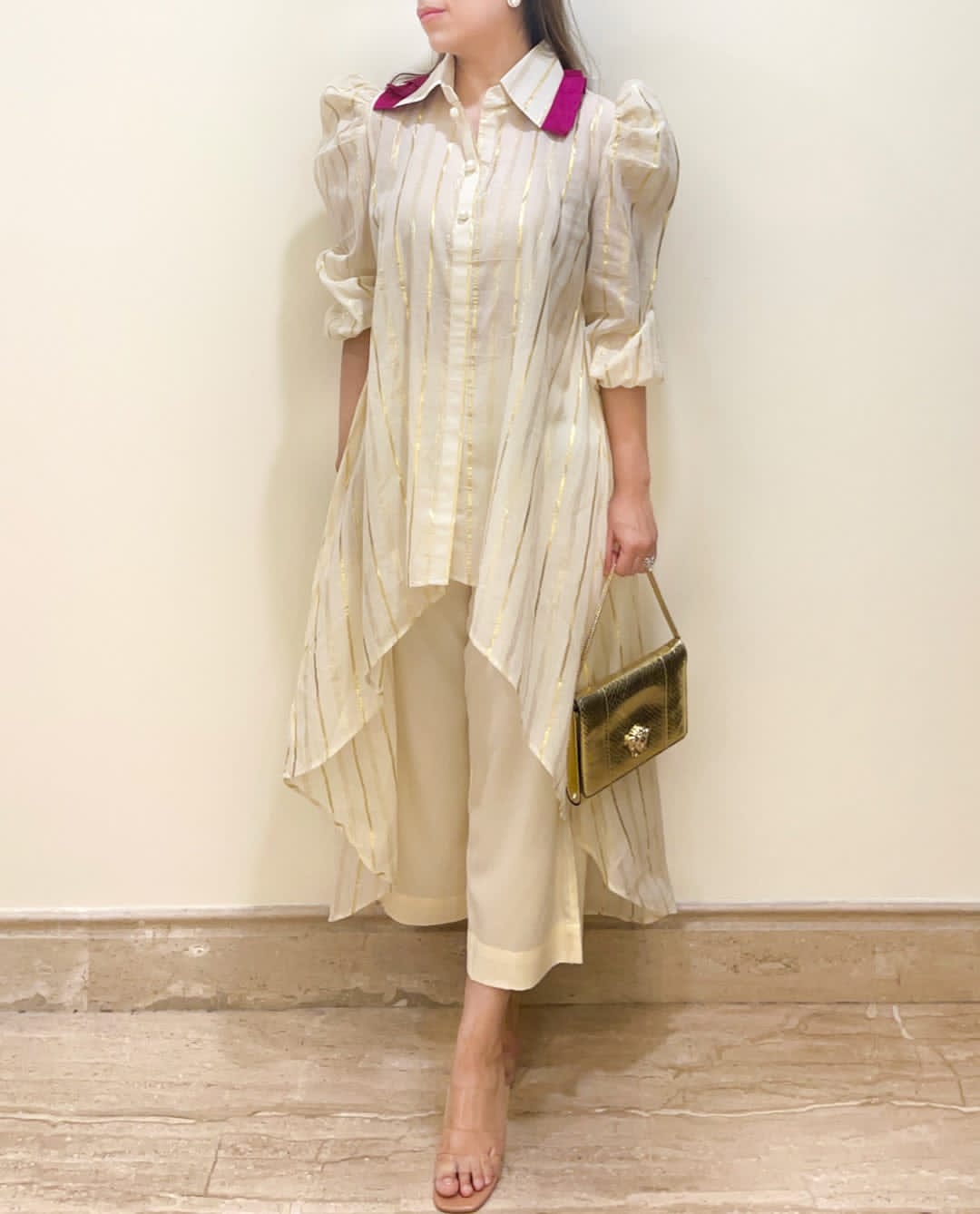 Golden Threadwork Designer Coord Set