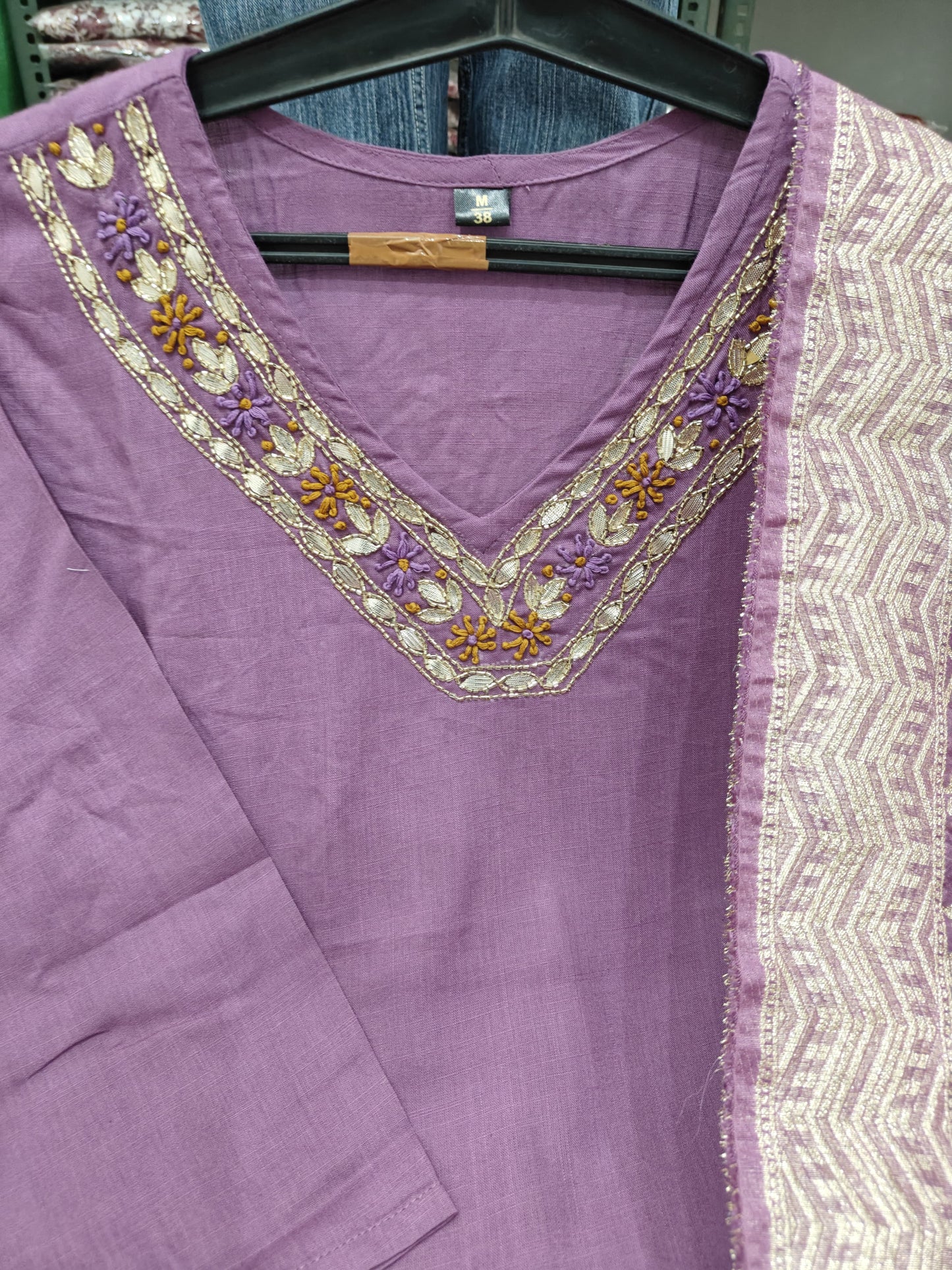 Cotton Silk Embroidered Kurta Set