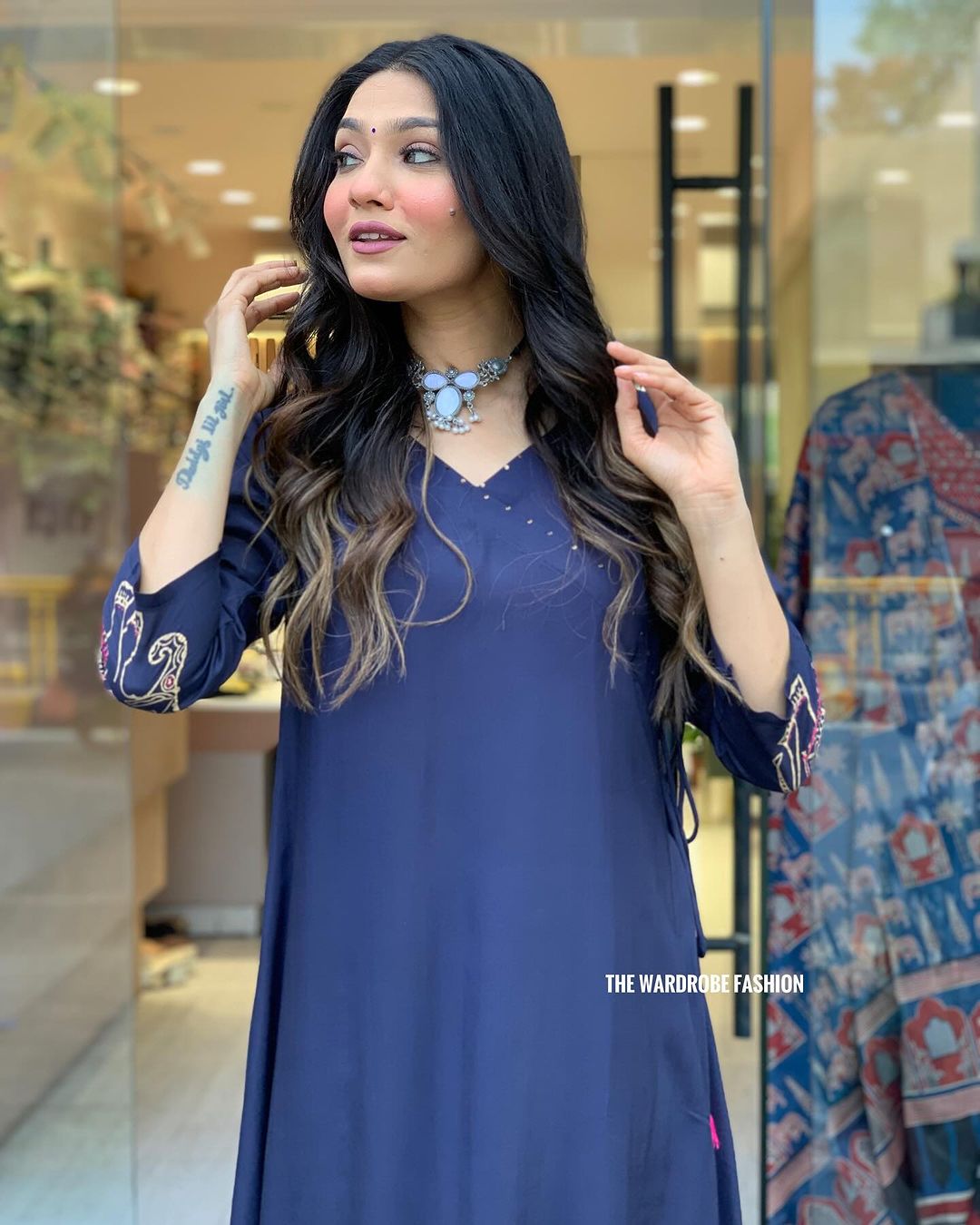 Cotton Elephant Print Kurta Set