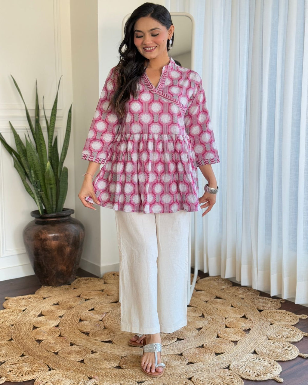 Ajrakh Print Angrakha Coord Set