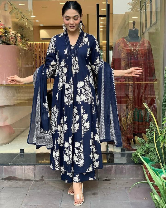 Cotton Handblock Printed Kurta Set