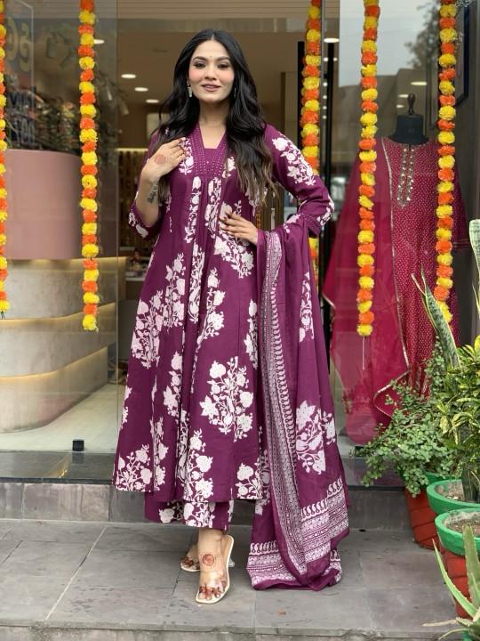 Cotton Handblock Printed Kurta Set