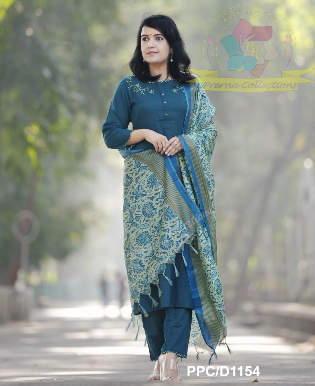 Green Handloom Cotton Kurta set