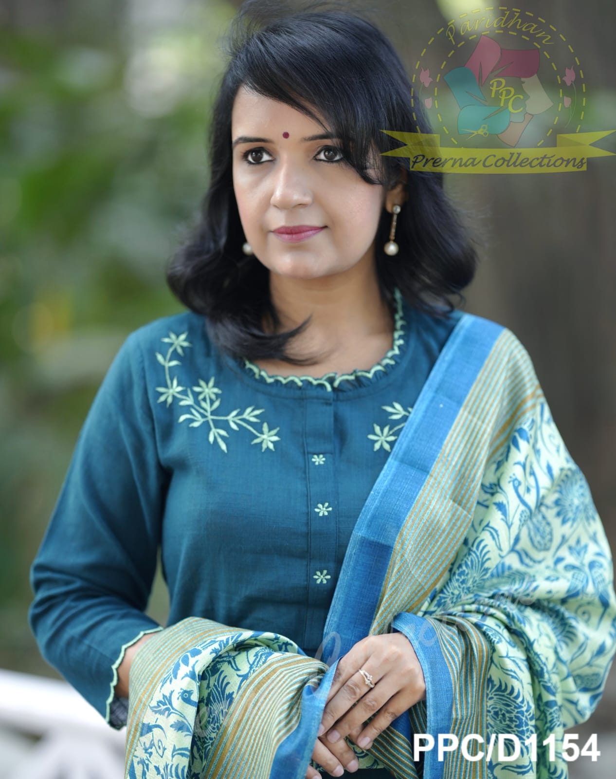 Green Handloom Cotton Kurta set