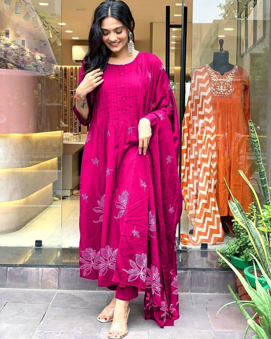 Bandhani Print Cotton Kurta Set