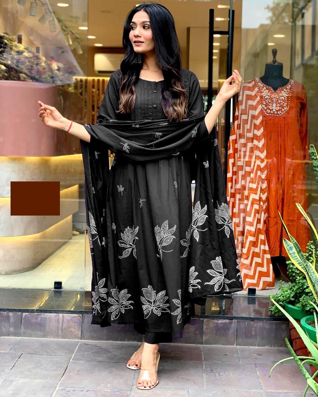 Bandhani Print Cotton Kurta Set