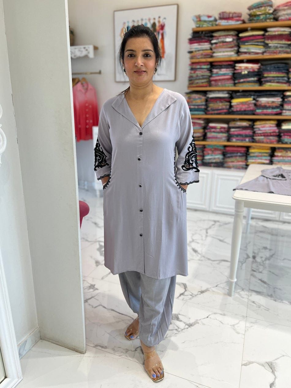 Embroidered Cotton Coord Set