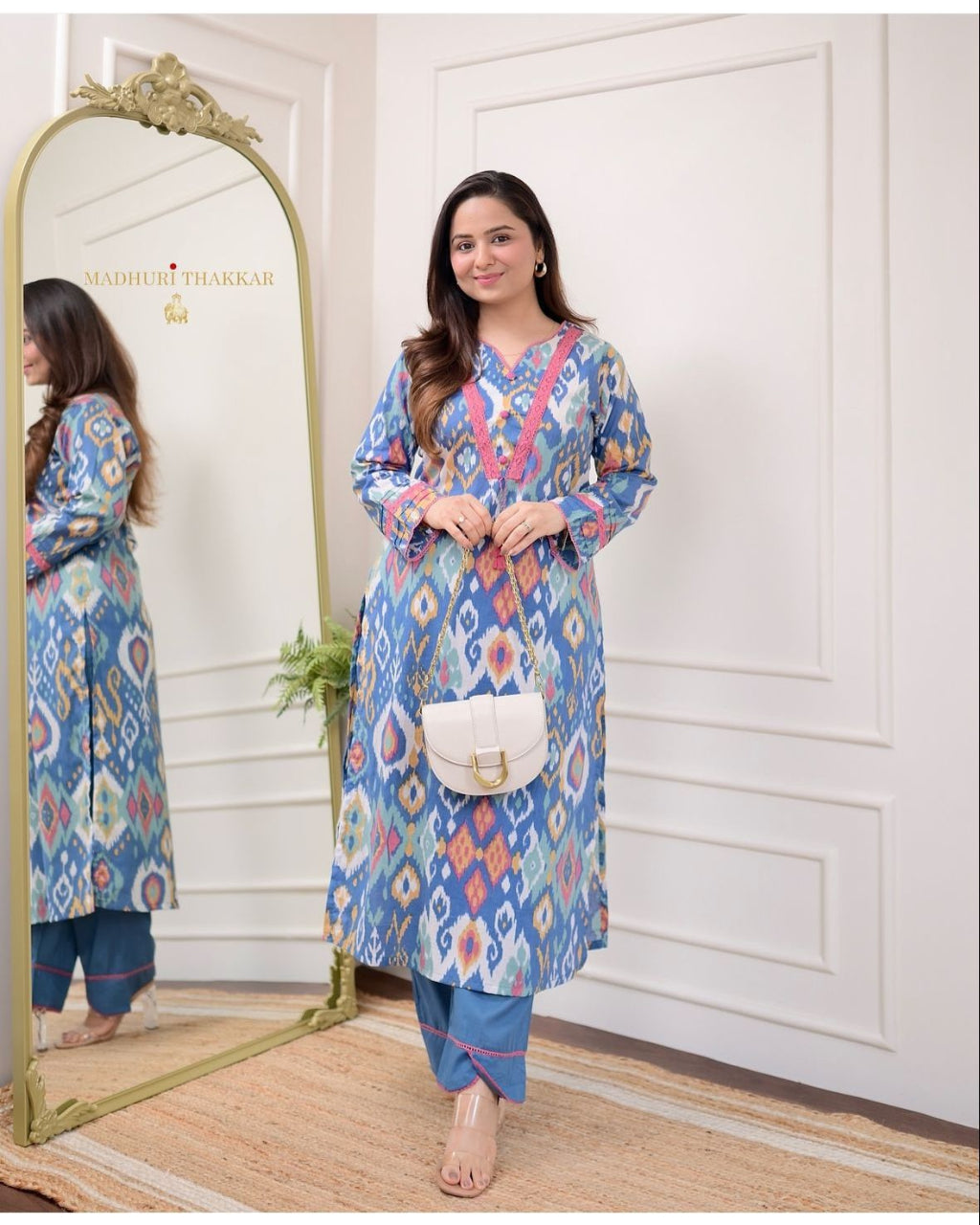 Cotton Ikat Print Co-ord Set