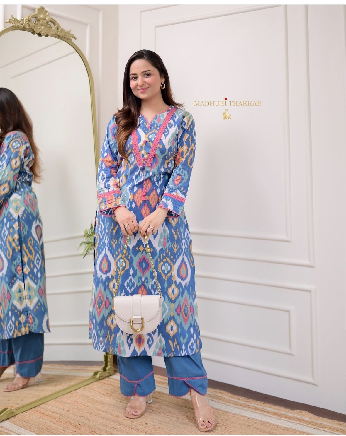 Cotton Ikat Print Co-ord Set
