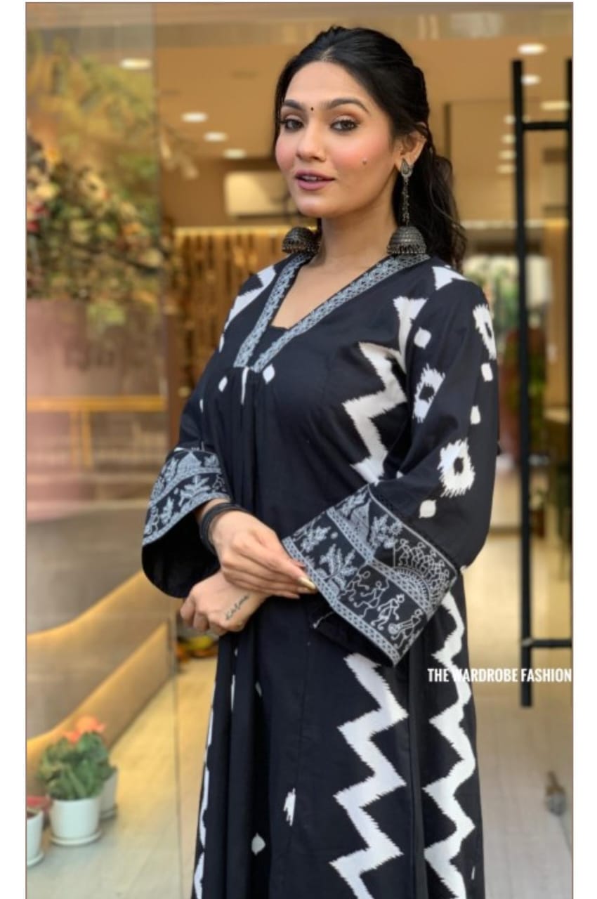 Zig Zag Print Kurta Set