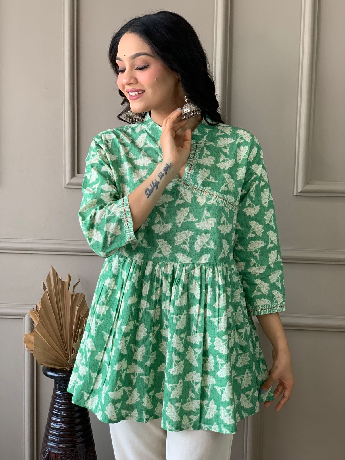 Cotton Angrakha Kurta Set