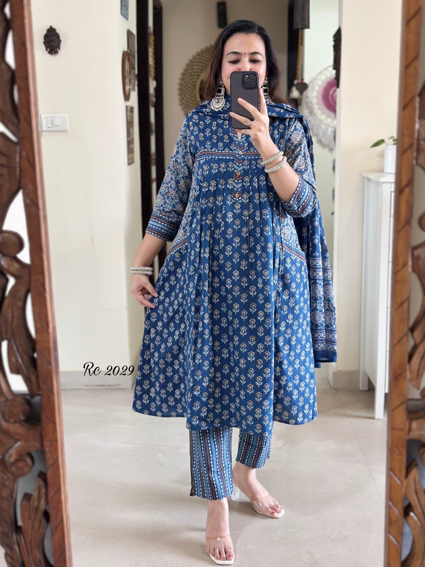 A Line Pocket Cotton Kurta Set